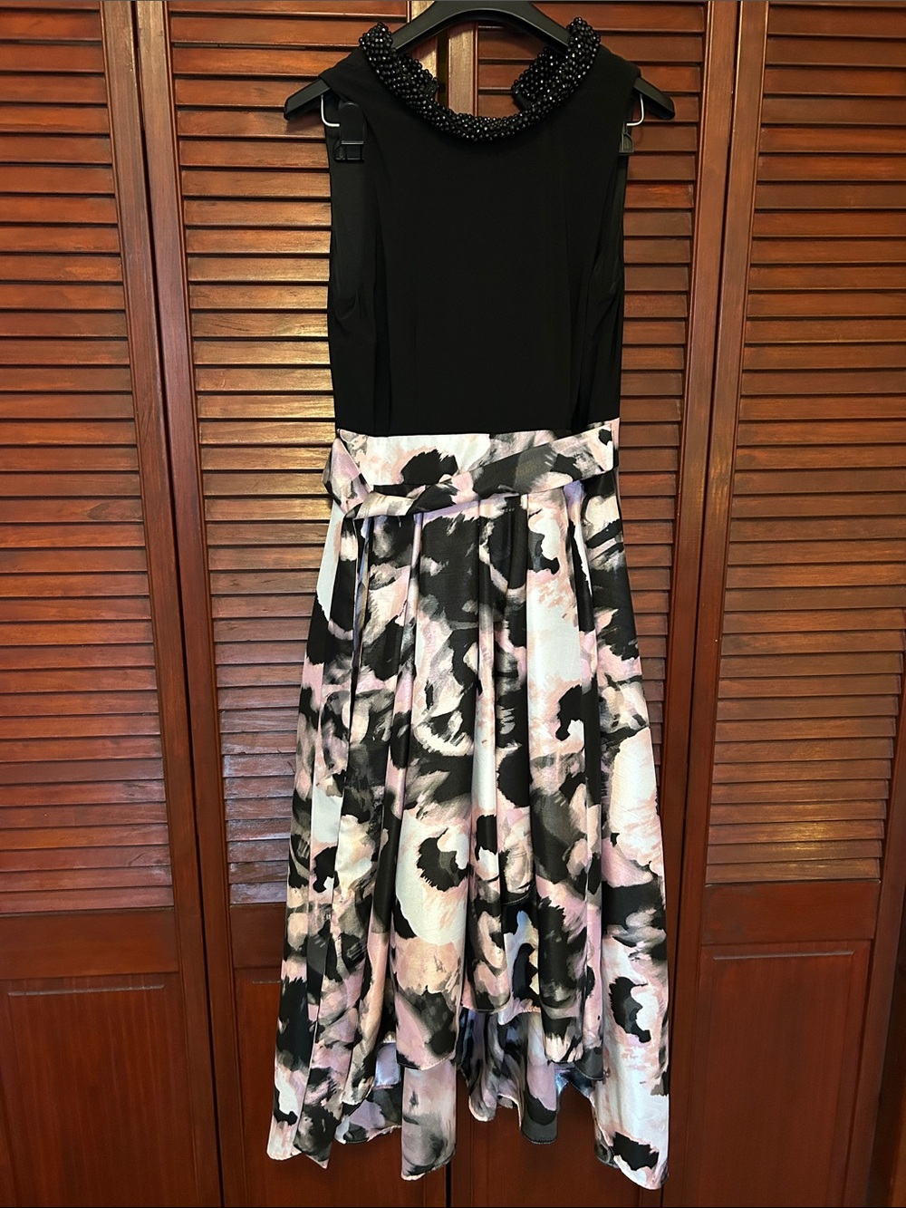✨ SLNY New York Pink/Black Brushstroke Designer | Wedding Guest | Cocktail